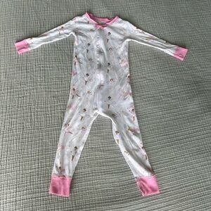 The Beaufort Bonnet Company Pink and White Footie